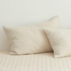 taccatacca 素色壓紋棉質枕頭套