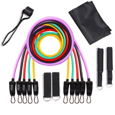 全套 11 條拉伸拉力繩, 混色