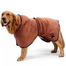 한별나라 반려동물 극세사 목욕 가운, 브라운, 1개