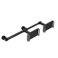 汽車後座平板電腦智慧型手機長度可調節支架, 黑色, 1個