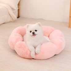 Leto 寵物花甜甜圈墊, 淺粉色, 1個