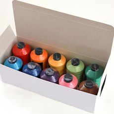 COTTONVILL Coats-A 高級縫紉機用線 45支2股 10色套組 1700m, 鮮豔