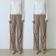 티에스에이치 여성용 라이트 코듀로이 밴딩팬츠 2p