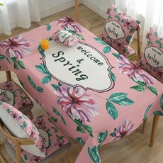 春日插畫印花桌布 A_RD_820, 單一顏色, 100 x 140 cm, 1個