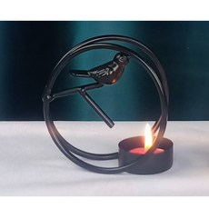 羅伊爾 鳥形室內裝飾燭臺, 黑色