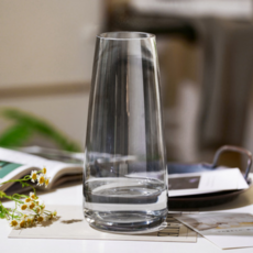 Vivid House 室內裝飾透明玻璃花瓶, 黑色