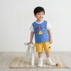 베베니즈 캐주얼 캠프 반팔티 + 반바지 세트