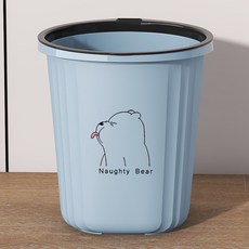 PEONIST 開放式塑膠袋蓋多用途圓形垃圾桶, 天空藍