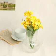 JOART 人造花 室內裝飾 掃墓花 李文斯頓雛菊 6入, 黃色