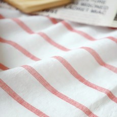 大寬幅 40支紗 色織棉 Tibo 條紋布料 1514, 紅色, 1個