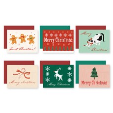 Monolike 聖誕節迷你卡片 Series 2 6種套組, 1套, 混合顏色