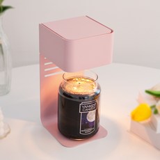 Yankee Candle The Sweet Cafe Candle Warmer 撥盤開關 + 蠟燭大爵士 + 燈泡 2p, 仲夏之夜, 粉紅色