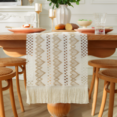 Mamiru 簡約現代亞麻桌旗, 1個, 30 x 275 cm, 15