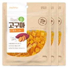 조이펫 강아지 리얼 순 큐브 간식, 200g, 3개, 고구마