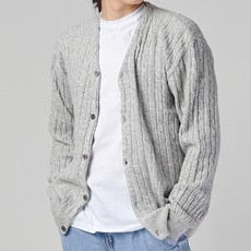 HIHOO 男性麻花針織開襟衫 HC1008