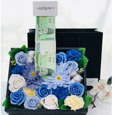 香皂花吐錢花盒 錢錢快出來吧, 大理花 藍色, 1個