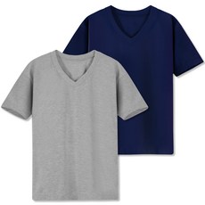 urbantee 中性款素色V領短袖T恤 2件組