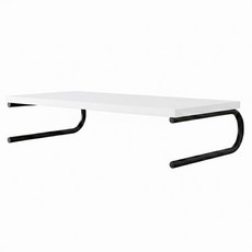 더플로우커머스 모니터 받침대 대형, 검정프레임 + 흰색