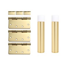 5節金色鉸鏈3入 x 2個 + 金色門擋2入組, 1套