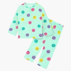 Uni FRIend 童款微笑圖案長袖睡衣睡褲組