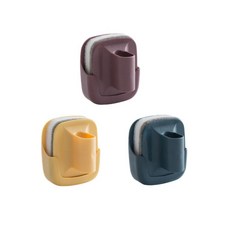 J-PO 壁掛式長柄菜瓜布 紅酒色 + 海軍藍 + 黃色組合, 1套