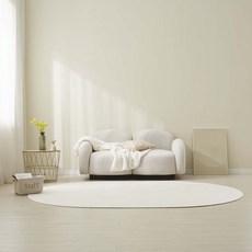 이니띠움 생활방수가 가능한 워셔블 코지 타원형 러그