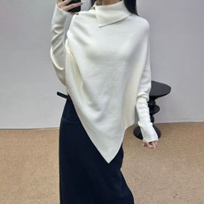 ViVEMO 女款 Nora 高領不對稱套頭針織衫 12057