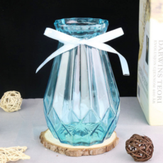 Treova 簡約歐式玻璃瓶, 18 鑽石藍寶石藍