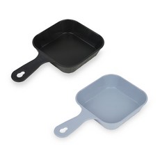 국산 새드리 사각 손잡이 앞접시 세트, 2개, 앞접시 2종, 그레이 + 블랙