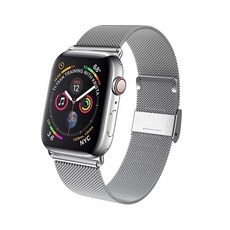 아이엠판다 밀레니즈루프 클립형 밴드 38mm 40mm 스트랩, 실버