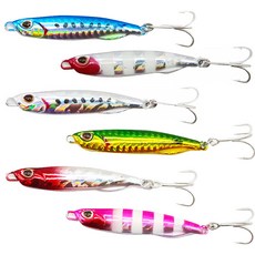 Royal Fish 小型鐵板路亞 6件組, 6個, 混合顏色, 10g