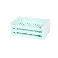 Taedeuro Market 桌上型塑膠折疊式收納整理盒, 3層, 綠色