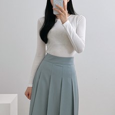 라미르 여성용 스판성 좋은 파스텔 컬러 라운드 긴팔 이너 티셔츠