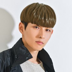 男款頭頂局部假髮 齊瀏海款, 1個, 深米棕色