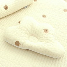 Cocomavel 優質純棉角色刺繡嬰兒定型枕, 02 星星熊 熊, 1個