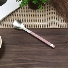 보겐 국산 스퀘어 솔렌 커트러리 티스푼, 모브, 1개