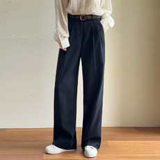 女款Fion雙褶飾半寬版西裝褲