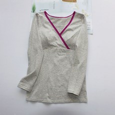 棉質交叉V領哺乳T恤