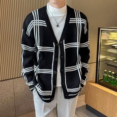 男士DM V領三重針織外套