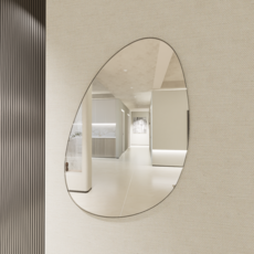 Madeu 不規則壓克力鏡 長鵝卵石 XL, 無框