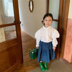 Arbe女童款秋季蓬鬆雪紡衫