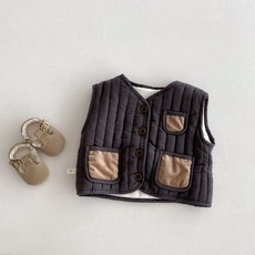 Bebeniz 兒童口袋鈕扣保暖背心