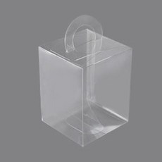 中央包裝 手提禮物回禮盒 6號 9.5 x 9.5 x 13 cm, 透明, 50個