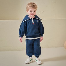 몰리멜리 아동용 보이드 하프 집업 상하복 세트