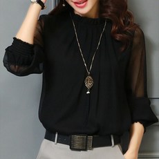 Allode 女性Nox透視立領罩衫