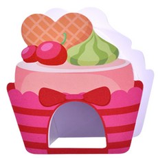 YEE 햄스터 케이크 하우스, 딸기, 1개