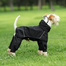REDPUPPY 寵物二合一雨衣, 黑色, 1個