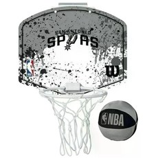 Wilson NBA Team 聖安東尼奧馬刺迷你籃球架, 灰色, 1個