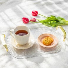 Saenghwalgongsik 附把手托盤, 透明, 1個