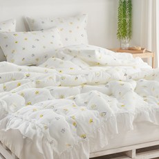 지베딩 튤립 스노우리플 시어서커 여름이불